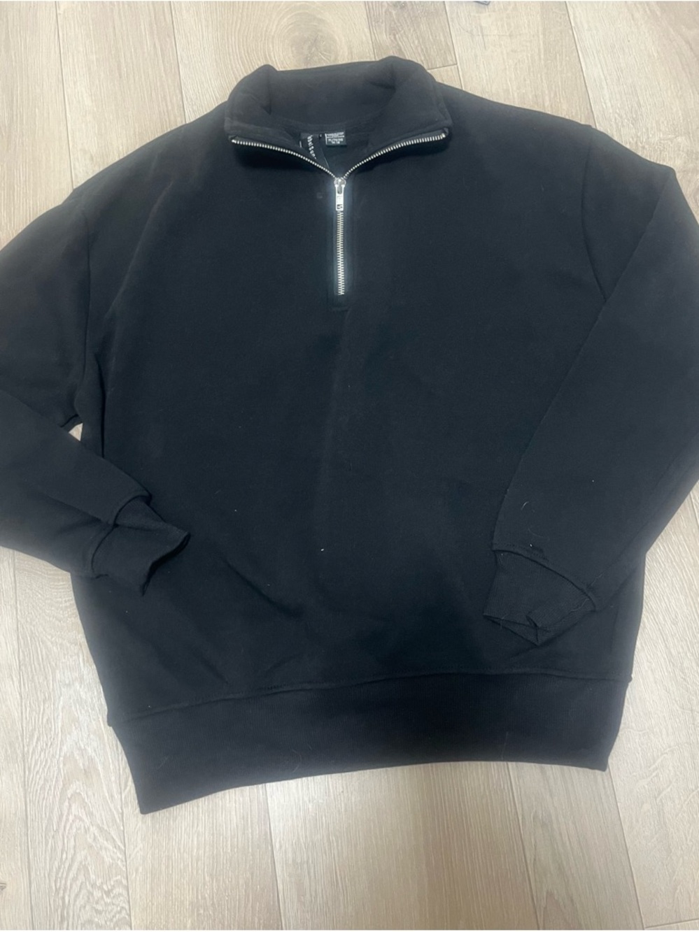 3/$20-Rebel Sugar girls 14-16XL Black Quarter-Zip Pullover Sweater